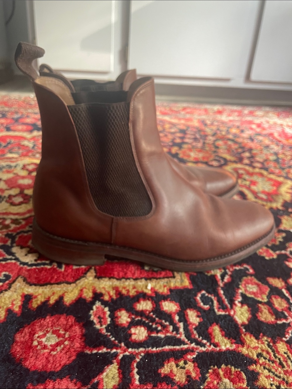Loake  Men's Brown Leather Chukka Boots with Elastic Side Panels